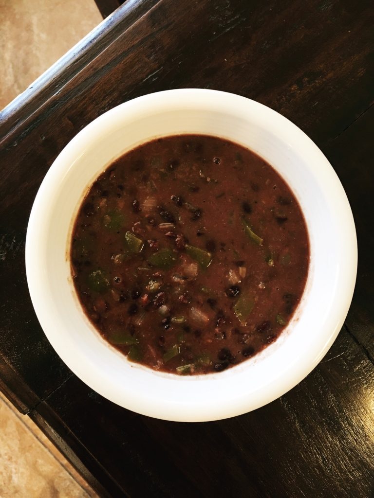 Quick Black Bean Soup with Canned Beans